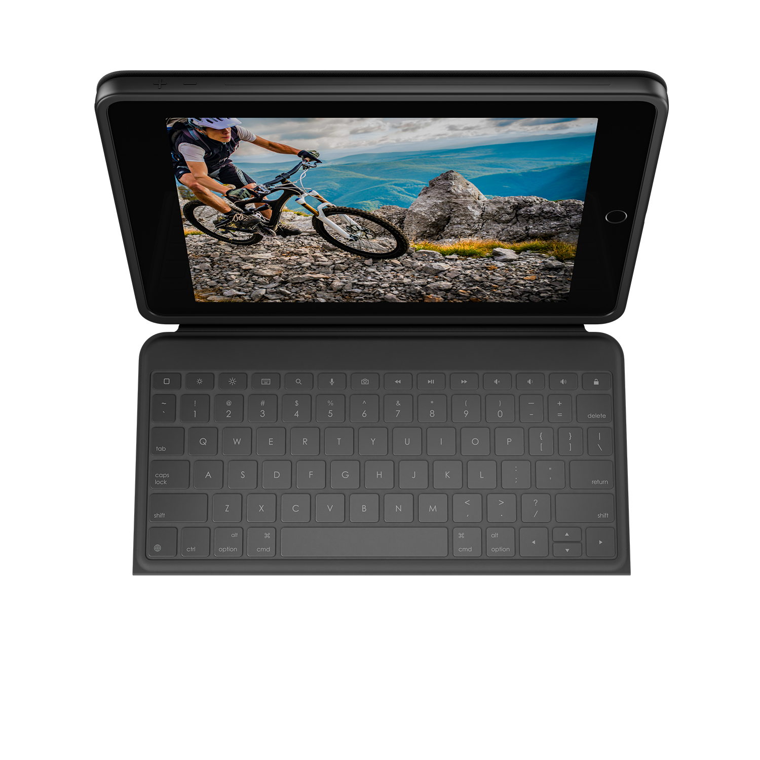 Logitech Rugged Folio - Tastatur und Foliohlle - Apple Smart connector - Franzsisch - fr Apple 10.2-inch iPad (7. Generation, 8. Generation, 9. Generation)