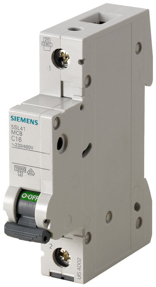Siemens 5SL4106-6 corta circuito Disyuntor en miniatura Tipo B 1