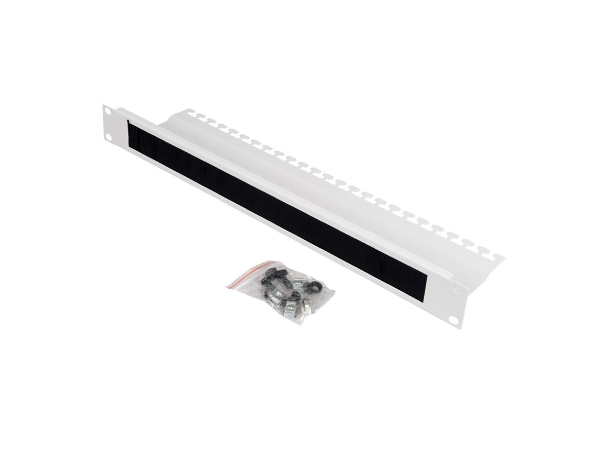 ROLINE Kabeleingangsplatte f�r Rack - mit B�rstenstreifen - RAL 7035, Hellgrau - 1U - 48.3 cm (19)