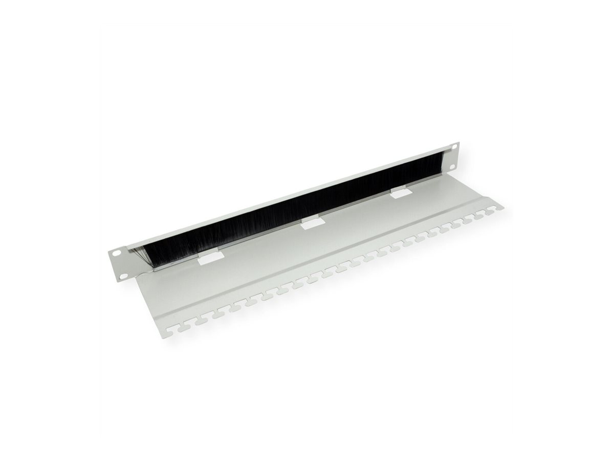 ROLINE Kabeleingangsplatte f�r Rack - mit B�rstenstreifen - RAL 7035, Hellgrau - 1U - 48.3 cm (19)