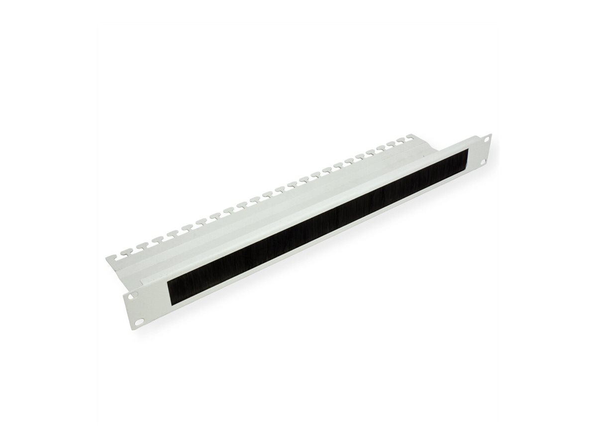 ROLINE Kabeleingangsplatte f�r Rack - mit B�rstenstreifen - RAL 7035, Hellgrau - 1U - 48.3 cm (19)