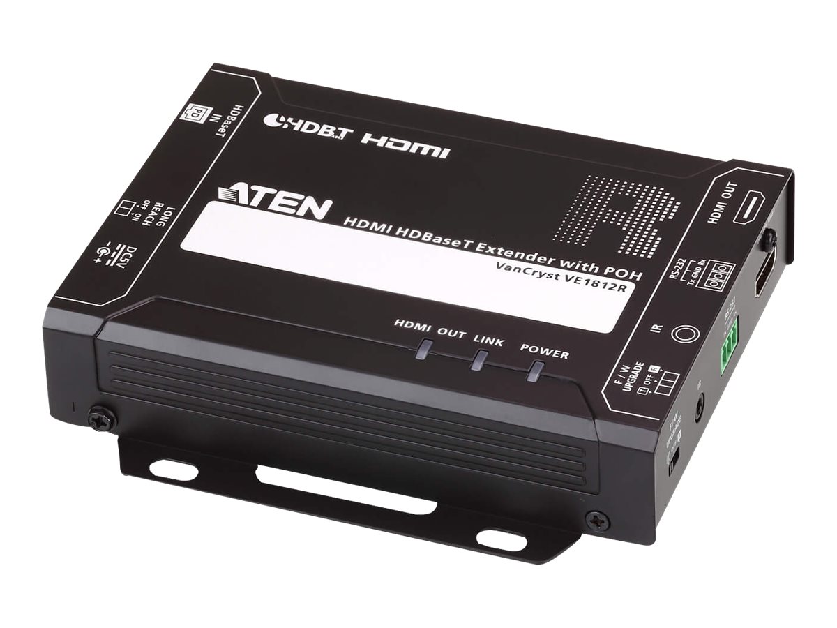 ATEN VE1812R AV extender AV receiver Black