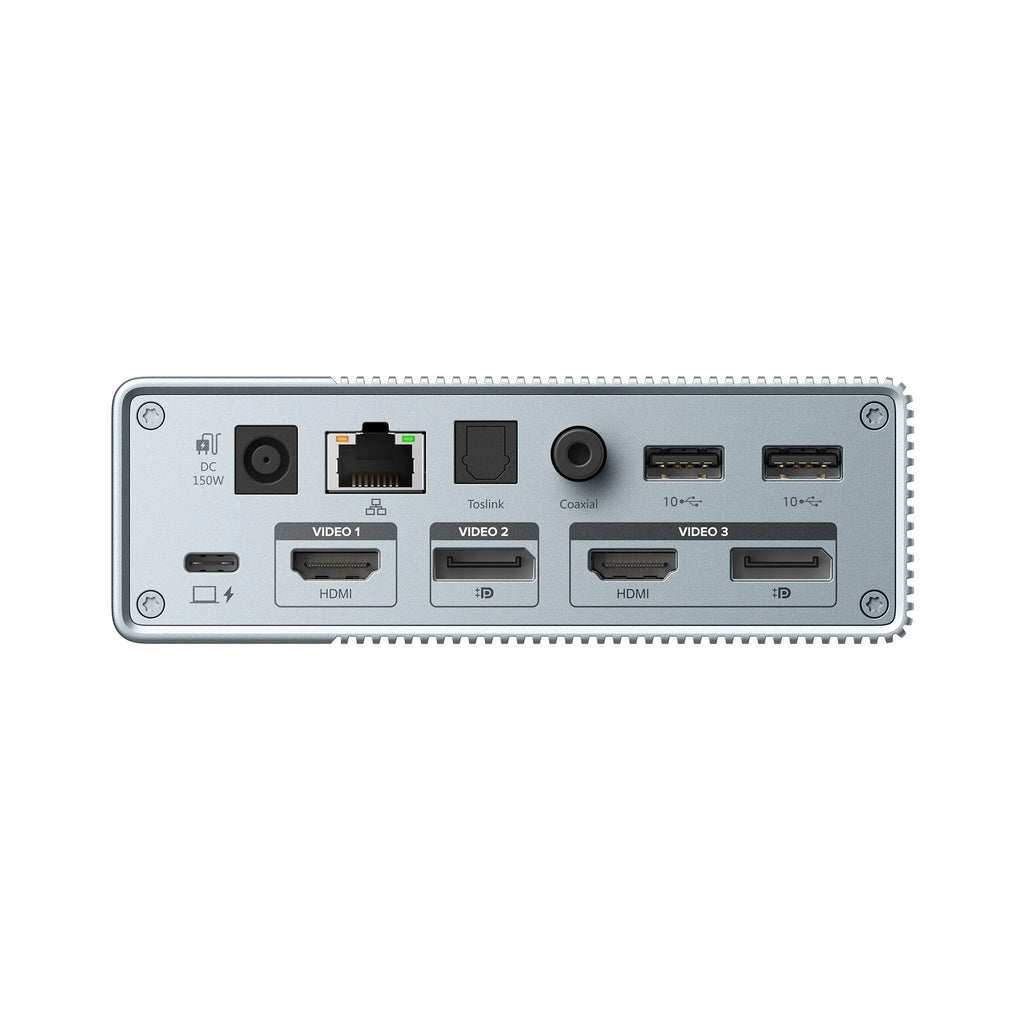 HYPER HDG215-EU base para port�til y replicador de puertos Al�mbrico USB 3.2 Gen 1 (3.1 Gen 1) Type-C Plata