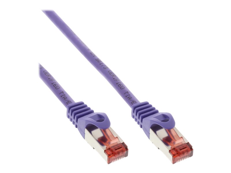 InLine Cavo patch Lan, S/FTP (PiMf), Cat.6, 250 MHz, PVC, CU, viola, 10m