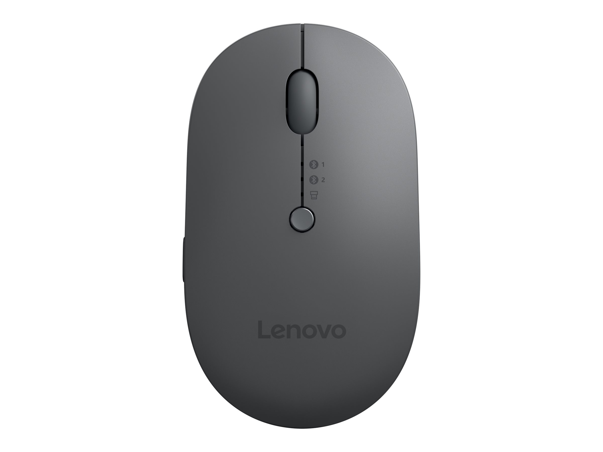 Lenovo Multi-Device - X9 Edition - Maus - rechts- und linkshndig - optisch - 4 Tasten - kabellos - 2.4 GHz, Bluetooth 5.0 - USB-C Wireless-Empfnger - Donnergrau (oben)