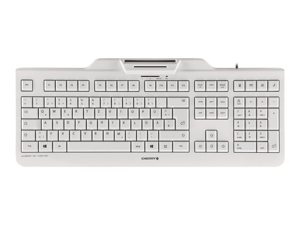 CHERRY KC 1000 SC clavier USB QWERTY Nordique Noir