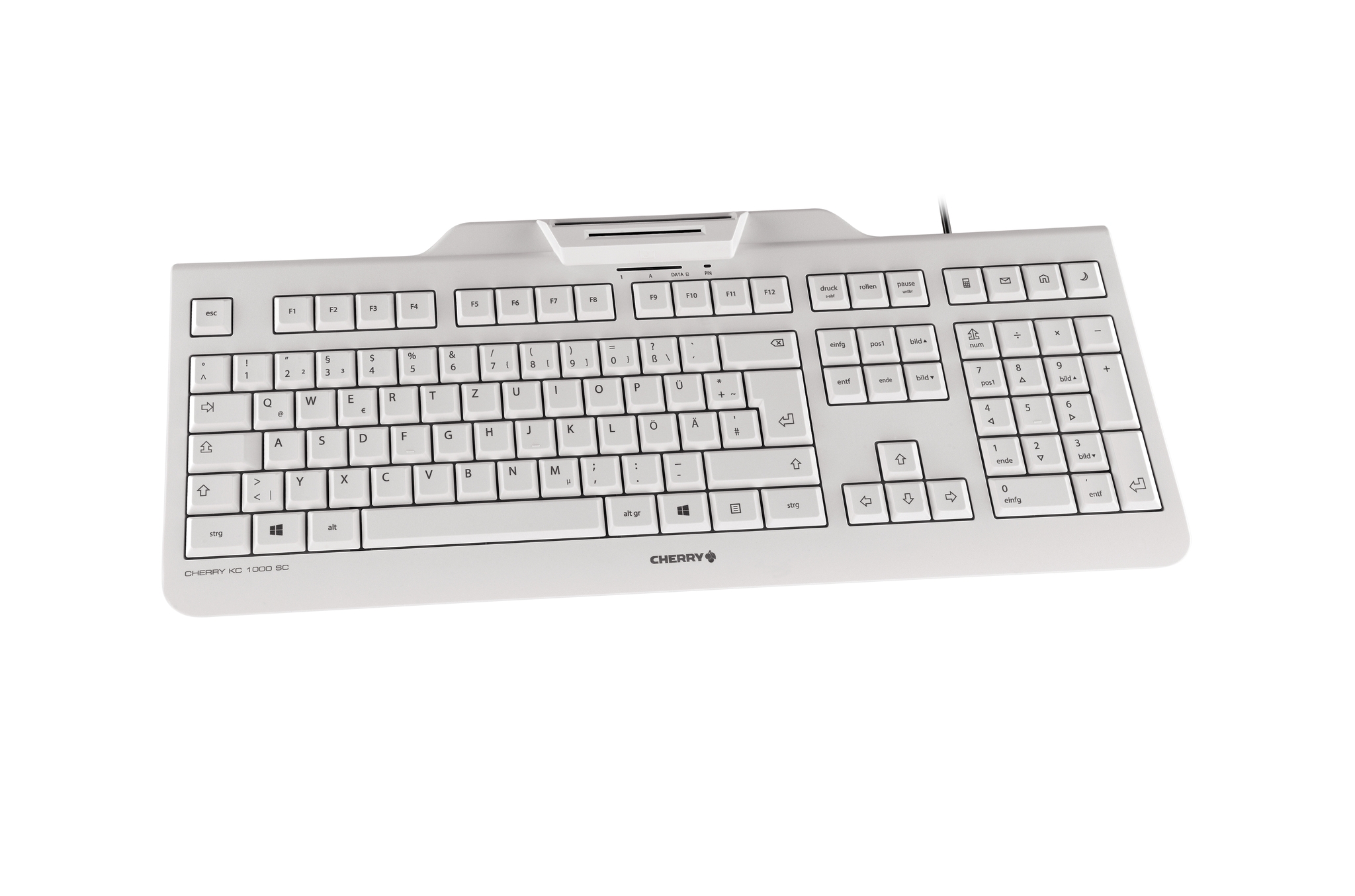 CHERRY KC 1000 SC clavier USB QWERTY Nordique Noir