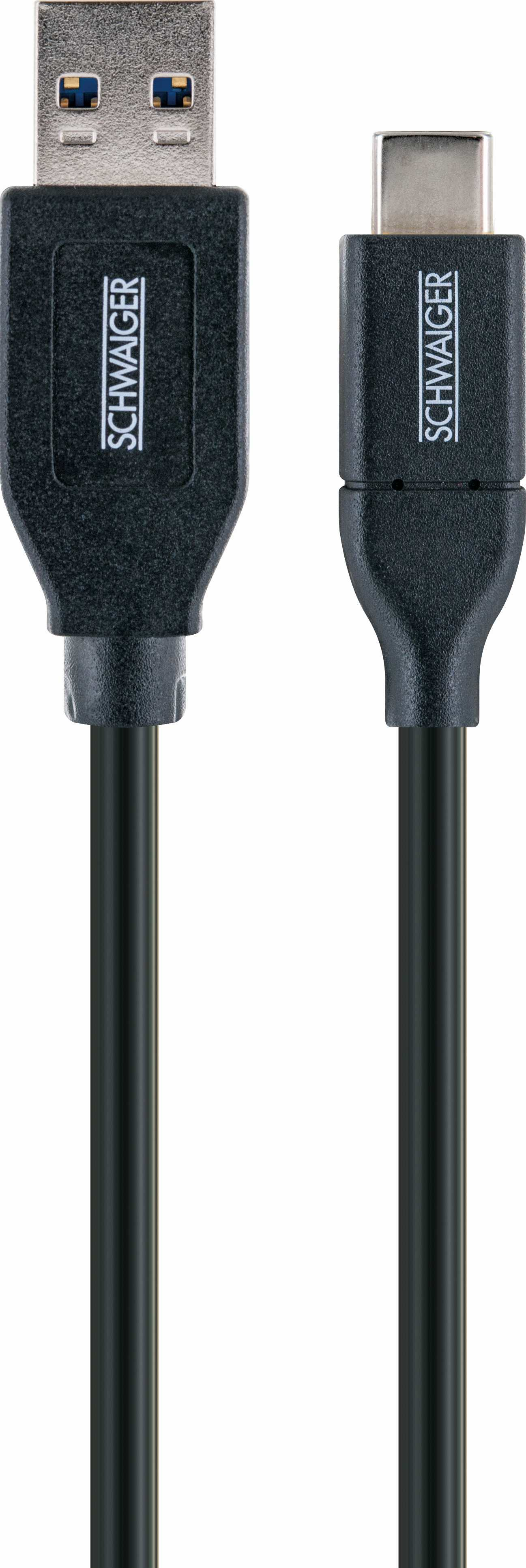 Schwaiger LK 050 C cavo USB 0,5 m USB 3.2 Gen 2 (3.1 Gen 2) USB A USB C Nero