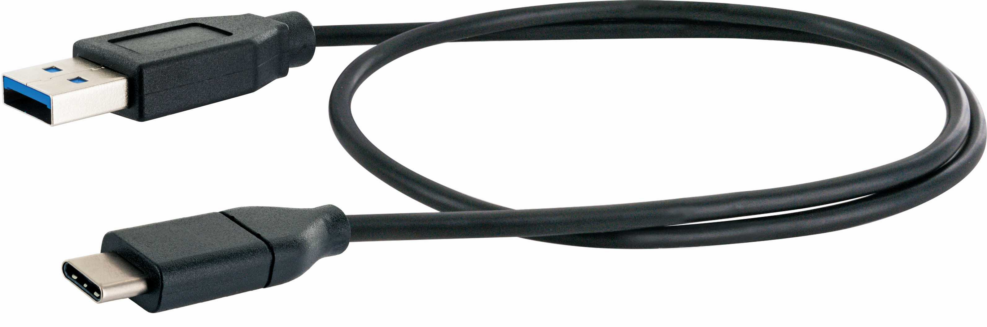 Schwaiger LK 050 C c�ble USB 0,5 m USB 3.2 Gen 2 (3.1 Gen 2) USB A USB C Noir
