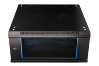 Extralink Rackmount-Schrank 4U 600x600 Schwarz Wandmontage - Wandmontiertes Regal - 4U - 30 kg - Sperrschloss - Ablageschienen - Schwarz