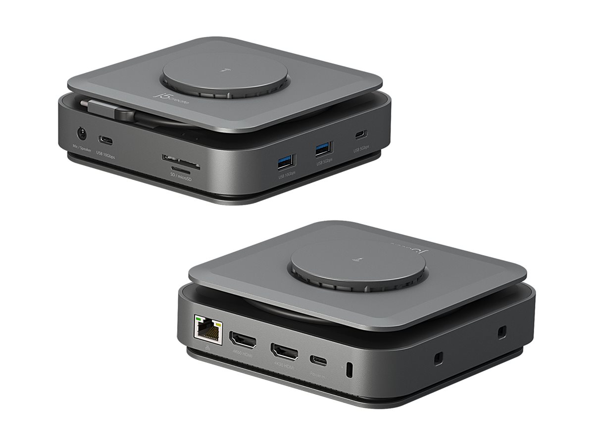 j5create JCD3199P USB-C� Dock Dual 4K HDMI with 140W GaN PD3.1 Power Adapter-EU, Black
