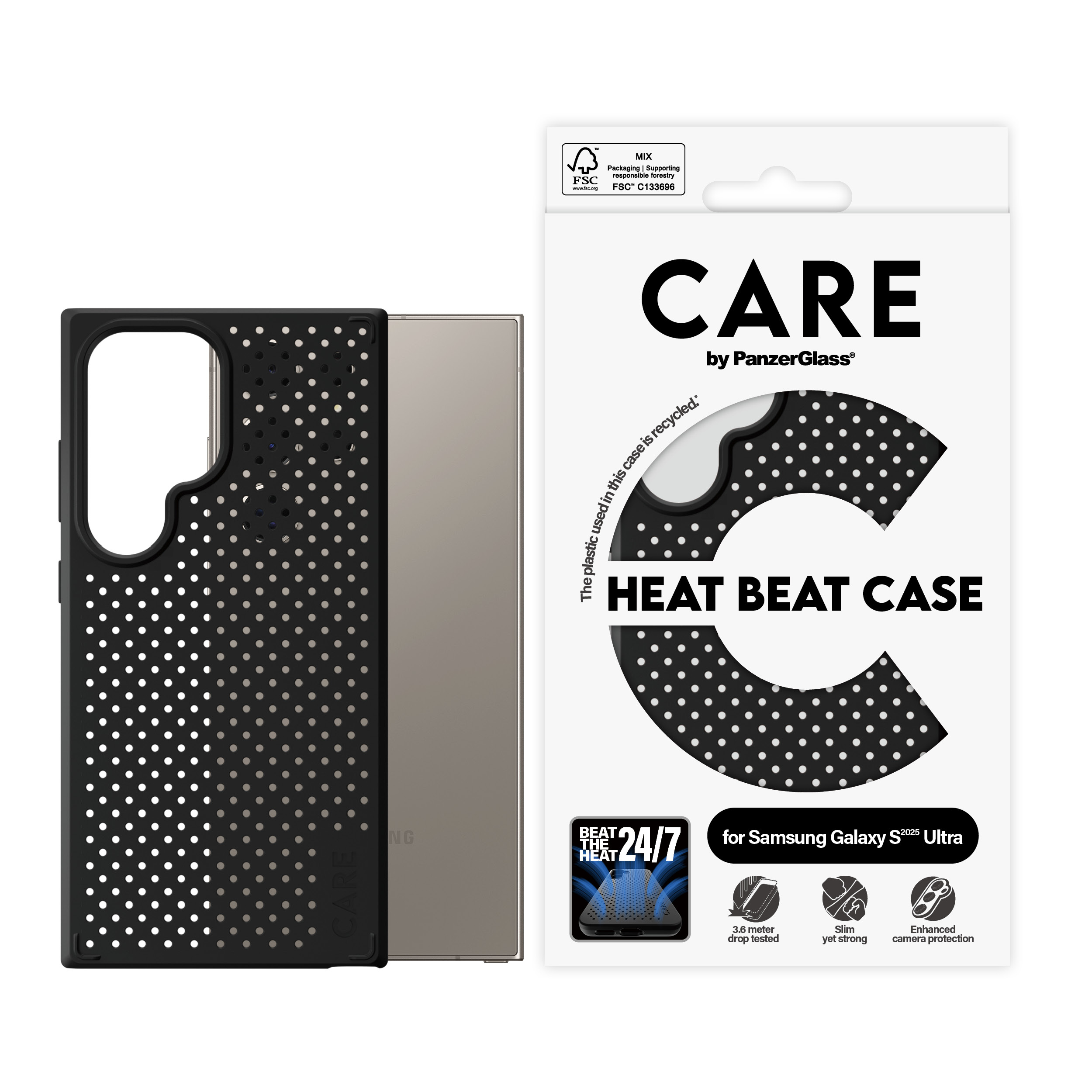 PanzerGlass CARE by  Feature Case Heat Beat Samsung Galaxy S 2025 Ultra