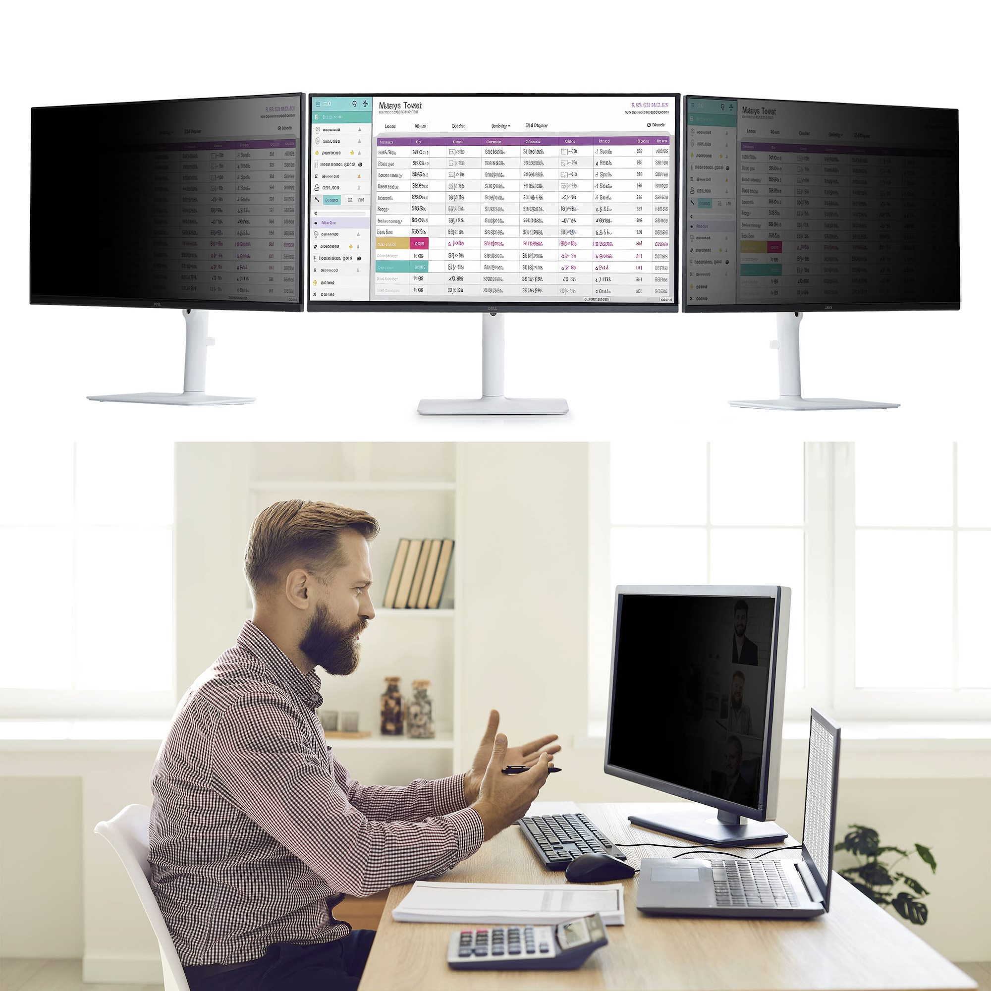 StarTech.com Filtro de Privacidad Magn�tico Para Monitor de 24 16:10 - Extra�ble - Antirreflejos/Brillante - Protector de Pantalla - Anti Luz Azul - TAA