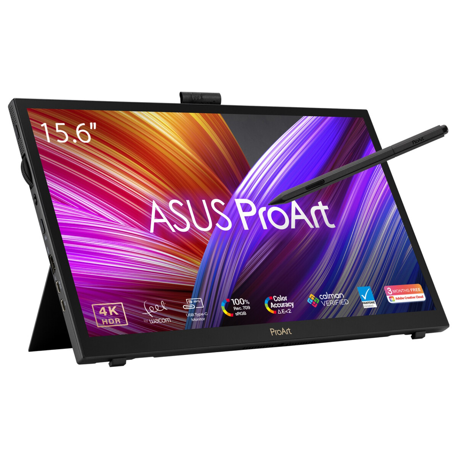 ASUS ProArt PA169CDV computer monitor 39.6 cm (15.6) 3840 x 2160 pixels 4K Ultra HD LCD Touchscreen Black