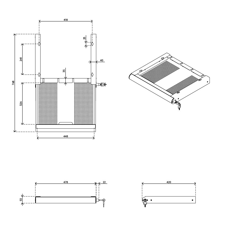 Dataflex 20.620 module de classement de bureau Acier Blanc