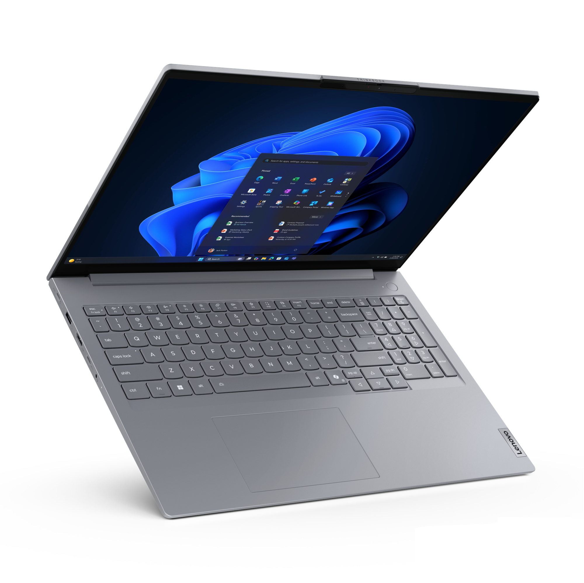 Lenovo ThinkBook 16 G9 AHP AMD Ryzen 5 220 Ordinateur portable 40,6 cm (16) WUXGA 32 Go DDR5-SDRAM 512 Go SSD Wi-Fi 7 (802.11be) Windows 11 Pro Allemand Gris