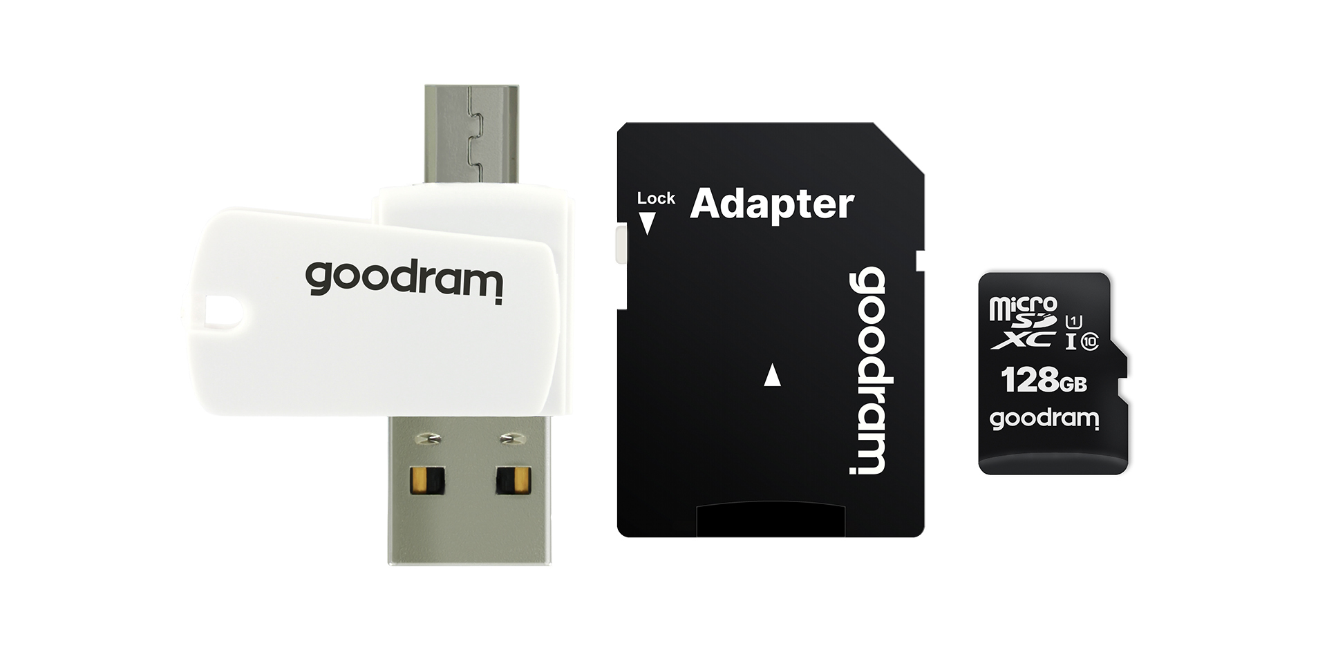 GoodRam M1A4 All in One - 128 GB - MicroSDXC - Klasse 10 - UHS-I - 100 MB/s - 10 MB/s