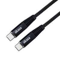 Akasa USB Typ C zu 100W PD Ladekabel - schwarz - Kabel - Digital/Daten