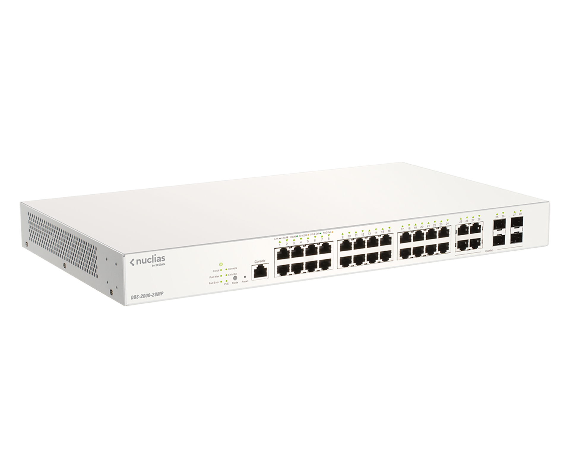 D-Link DBS-2000-28MP/E switch Gestionado L2 Gigabit Ethernet (10/100/1000) Energ�a sobre Ethernet (PoE) Gris