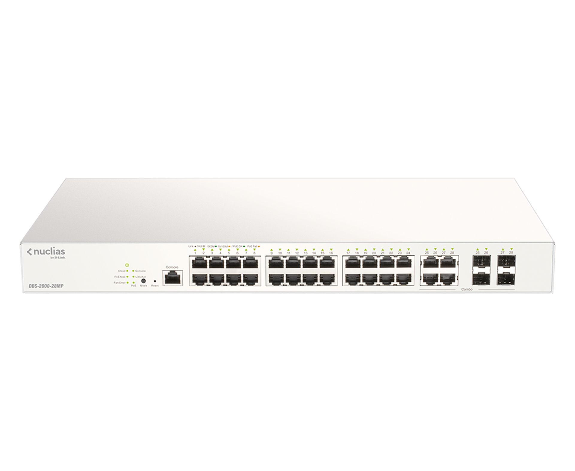 D-Link DBS-2000-28MP/E switch Gestionado L2 Gigabit Ethernet (10/100/1000) Energ�a sobre Ethernet (PoE) Gris