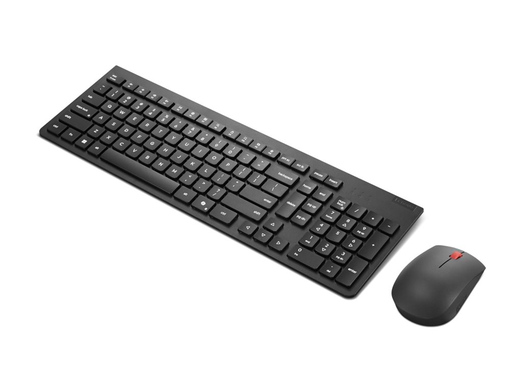 Lenovo 4X31R64457 keyboard Mouse included Office RF Wireless Belgian, English Black