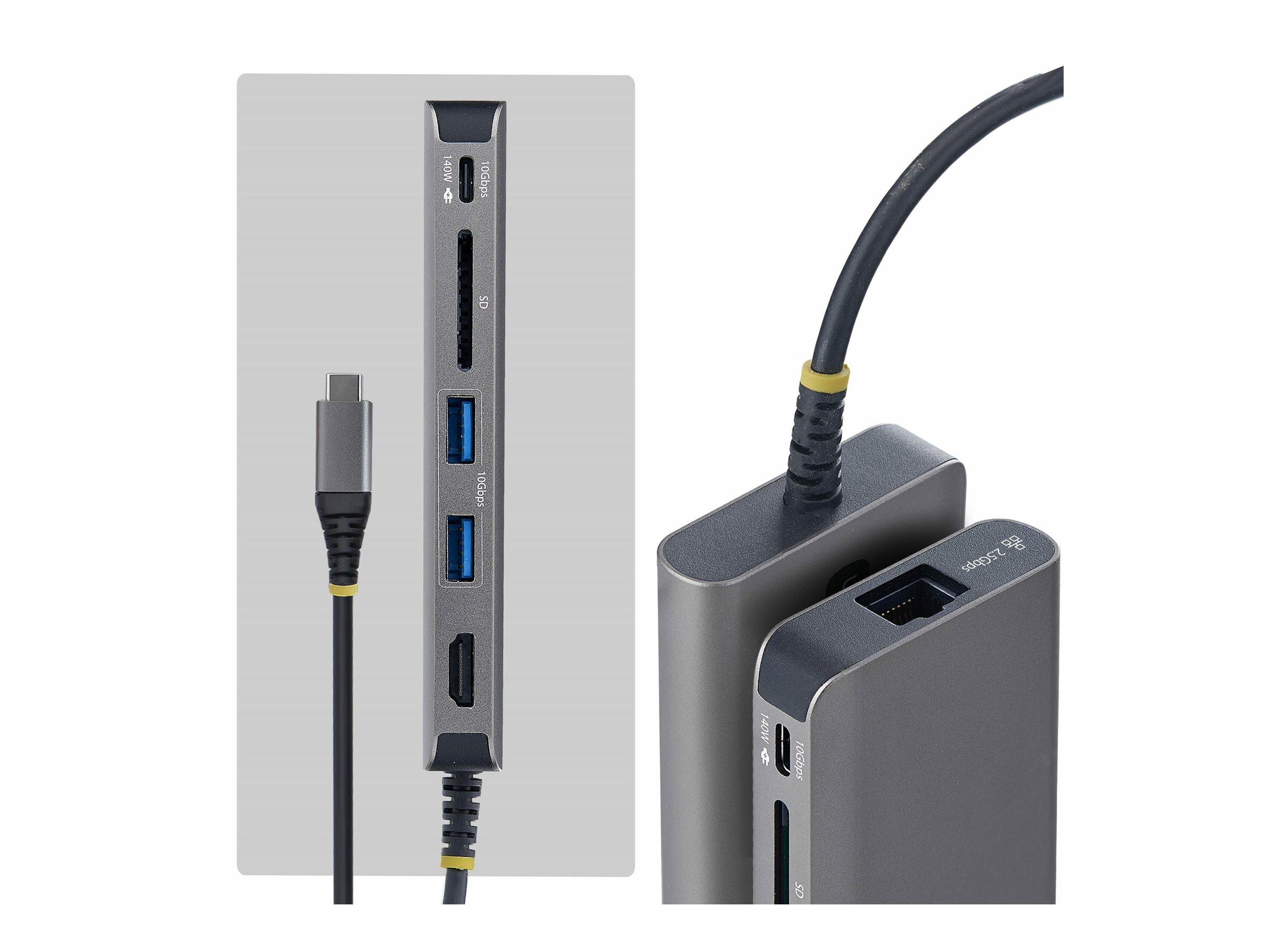 StarTech.com 177B-USBC-MULTIPORT base para port�til y replicador de puertos Al�mbrico USB 3.2 Gen 2 (3.1 Gen 2) Type-C Gris