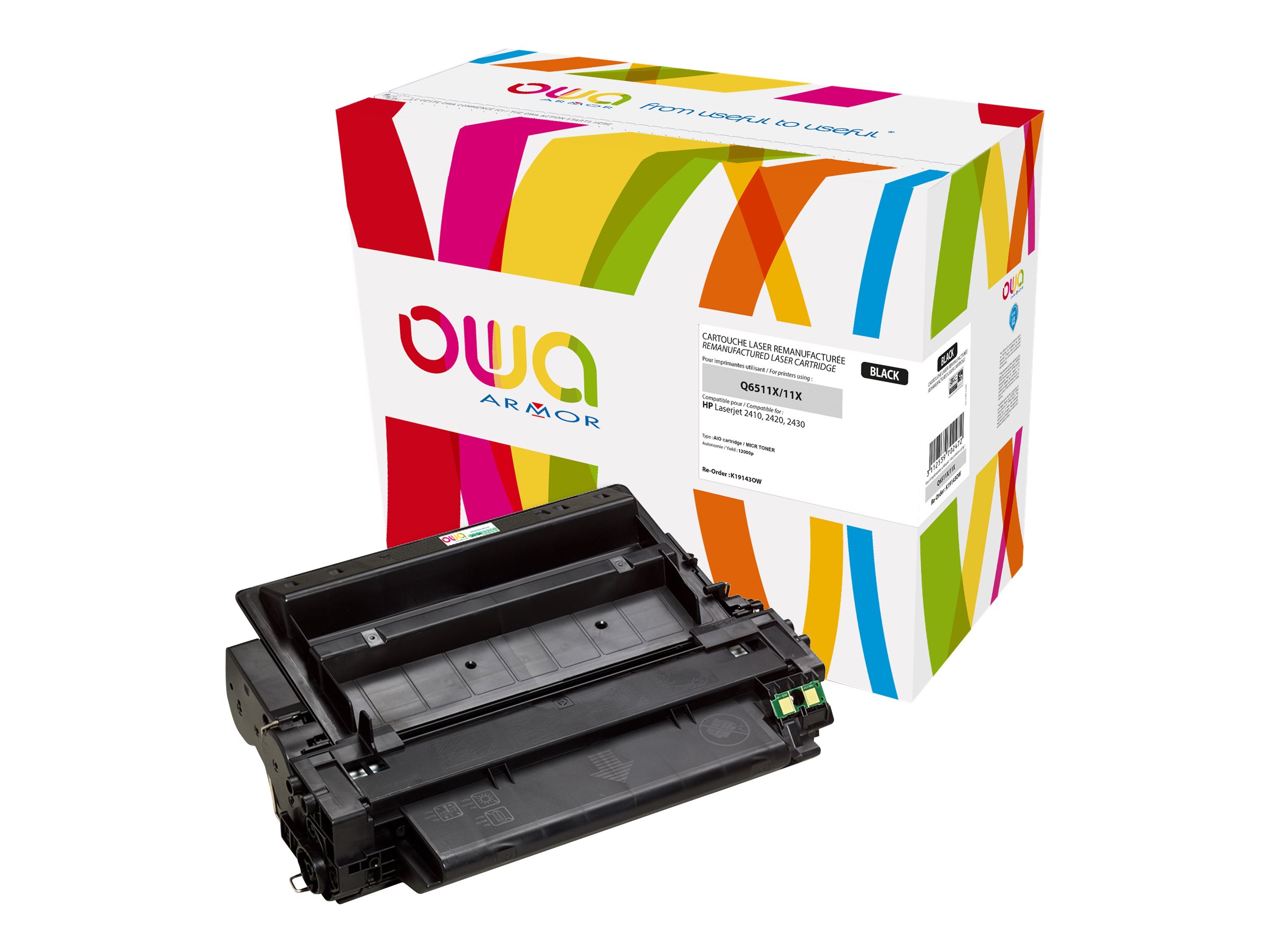 Armor OWA - Schwarz - kompatibel - wiederaufbereitet - Tonerpatrone (Alternative zu: HP Q6511X)