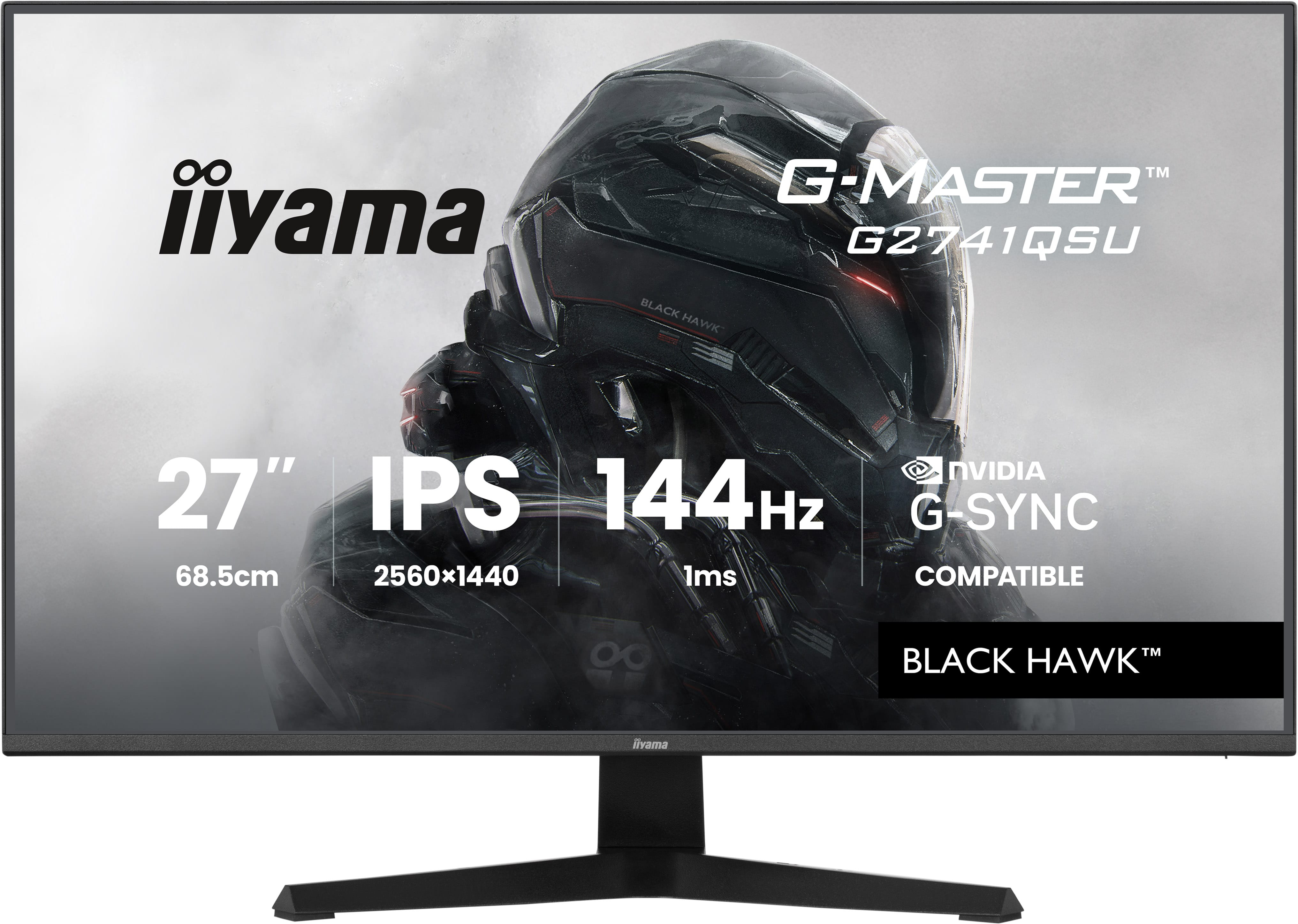iiyama G-MASTER Get ahead with the 27 G2741QSU-B1 Black Hawk monitor with IPS Panel Technology and 1ms MPRT