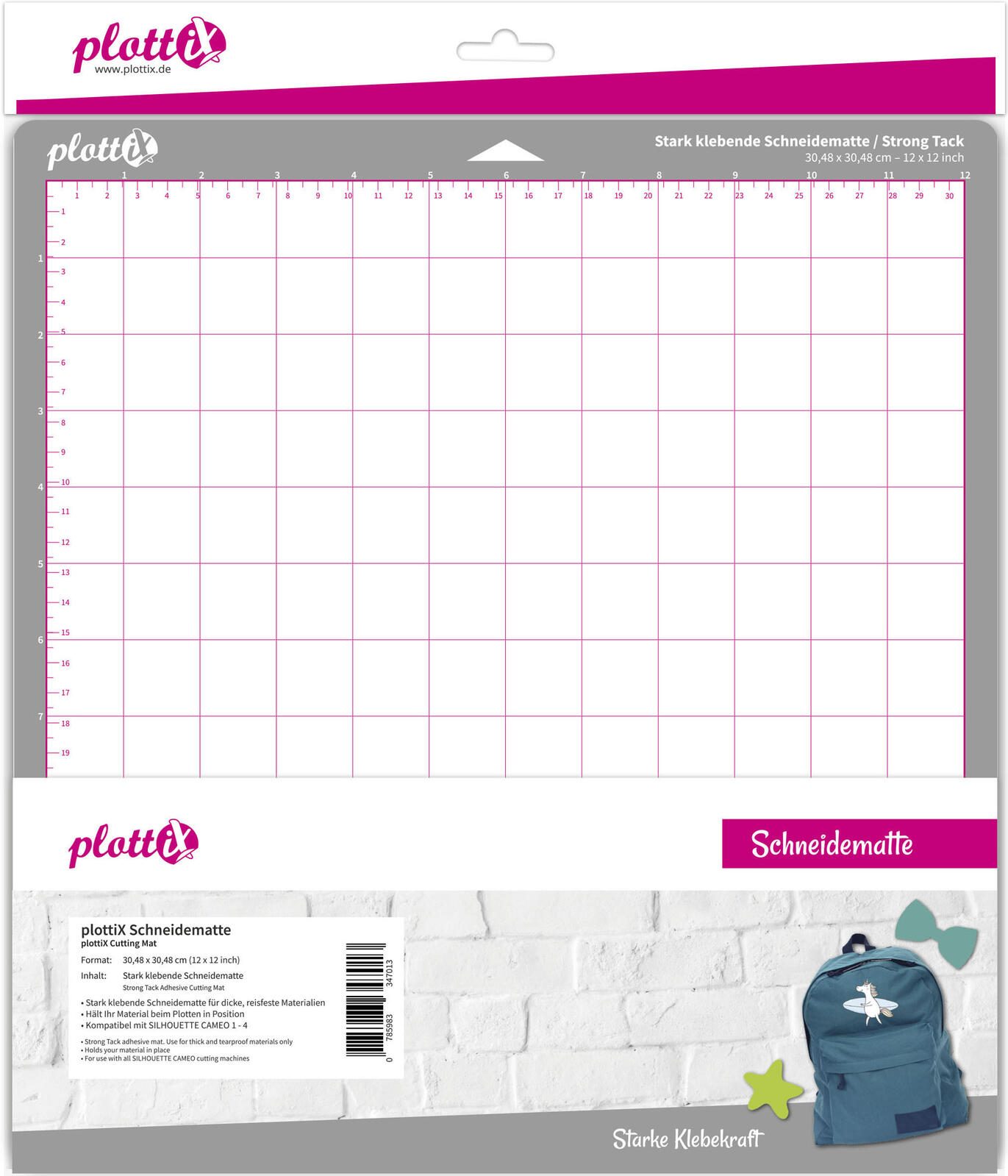 Plottix Schneidematte fr Schneideplotter stark klebend 305 x mm