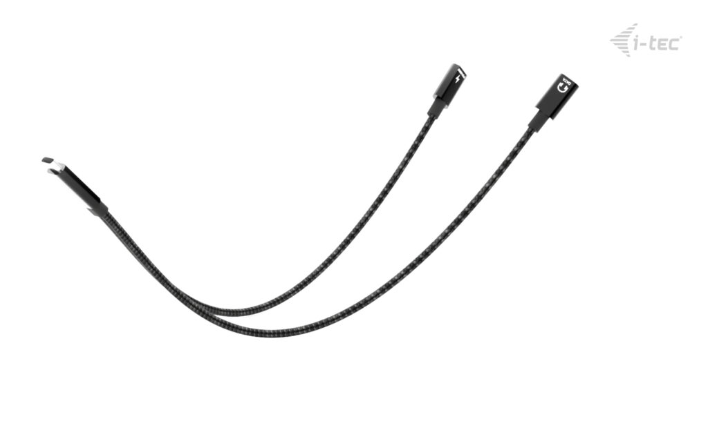 i-tec USB-C Cable Splitter Audio/Data + Power Delivery 100W