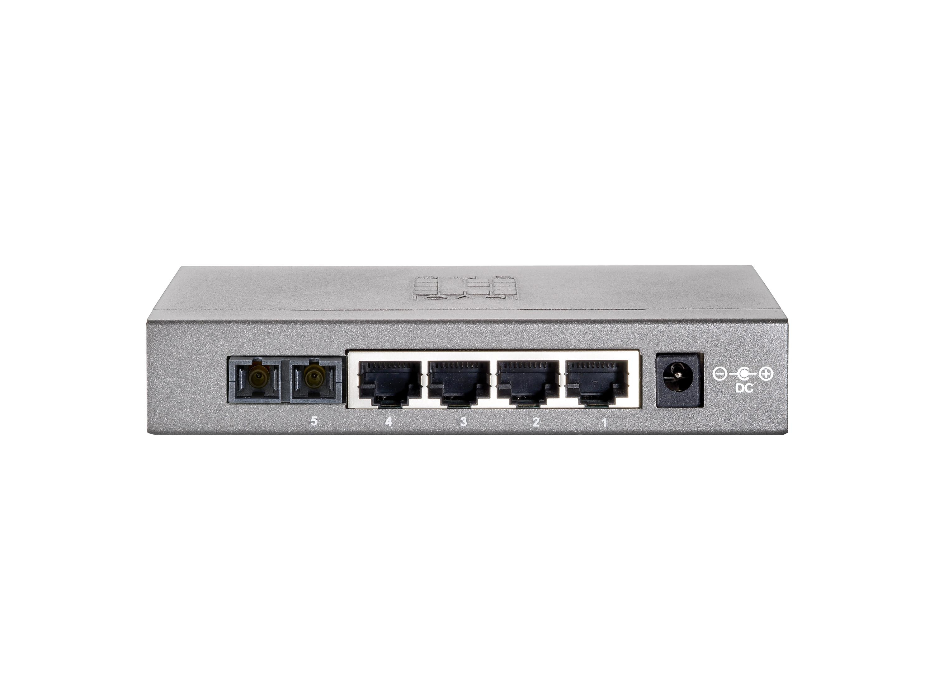 LevelOne 5-Port Fast Ethernet Switch, 1 x SC Multi-Mode Fiber