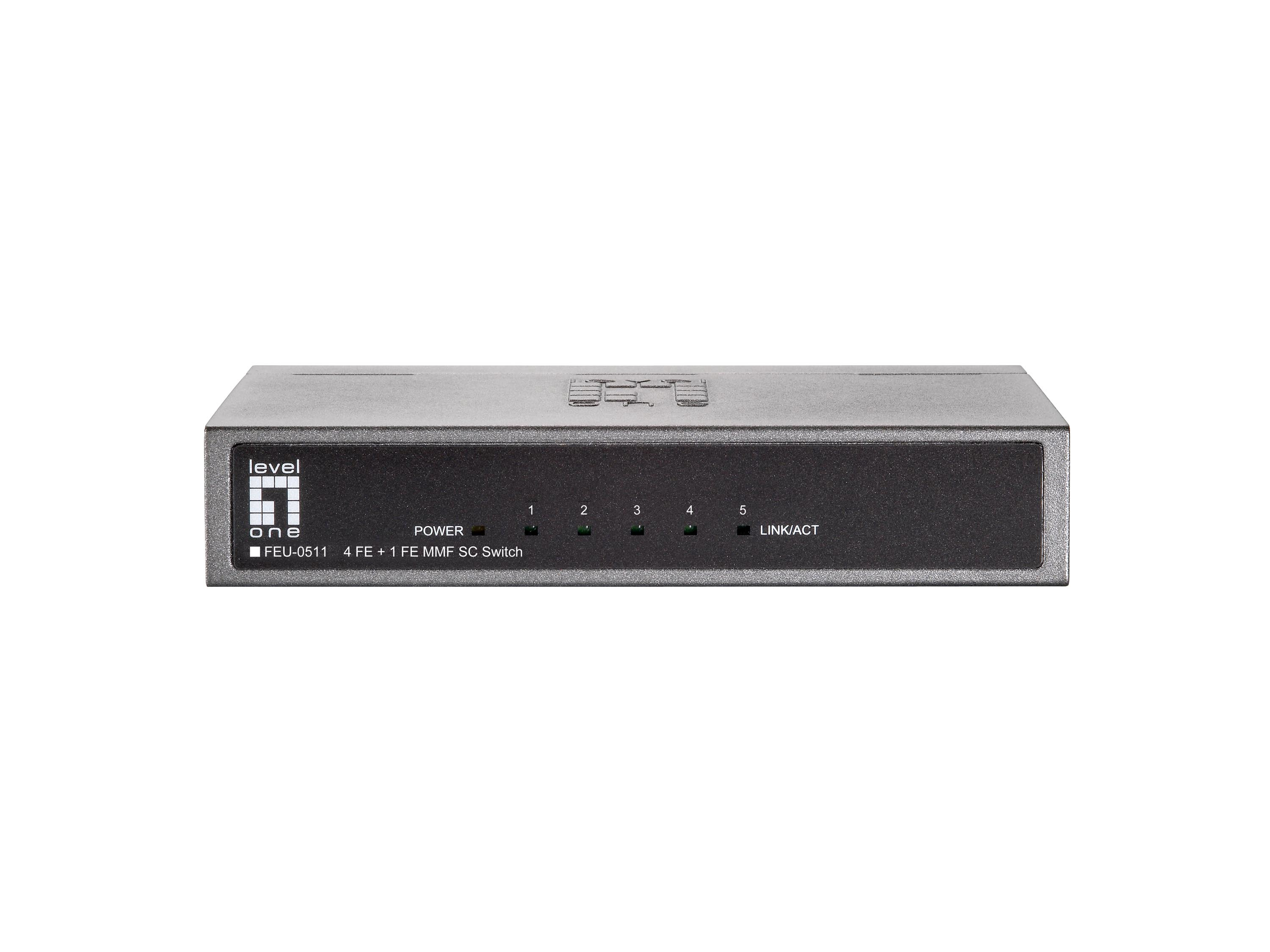LevelOne 5-Port Fast Ethernet Switch, 1 x SC Multi-Mode Fiber