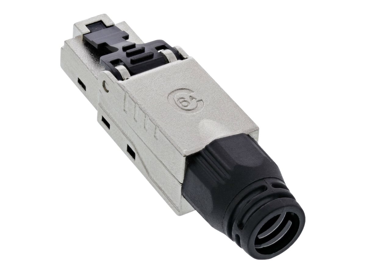 InLine 76204B connecteur de fils RJ-45 Noir, Acier inoxydable