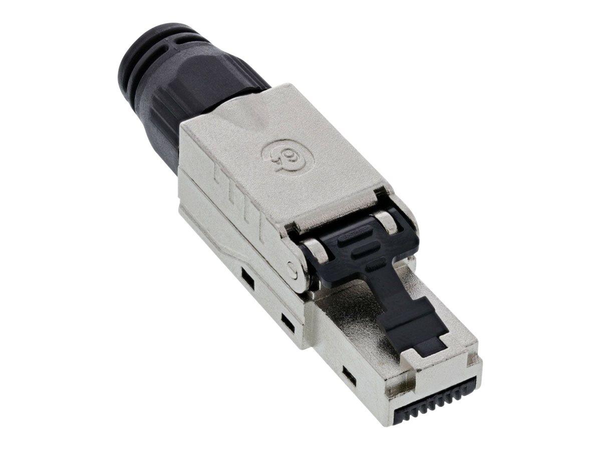 InLine RJ45 plug Cat.6A 500MHz, field-installable, shielded, with screw cap