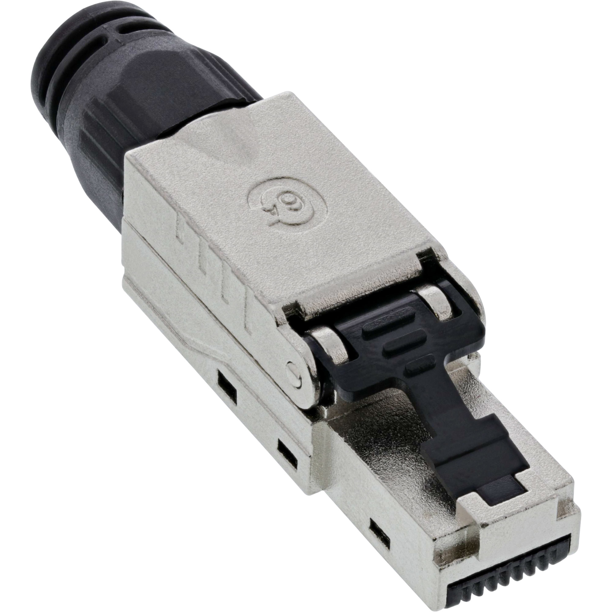 InLine RJ45 plug Cat.6A 500MHz, field-installable, shielded, with screw cap