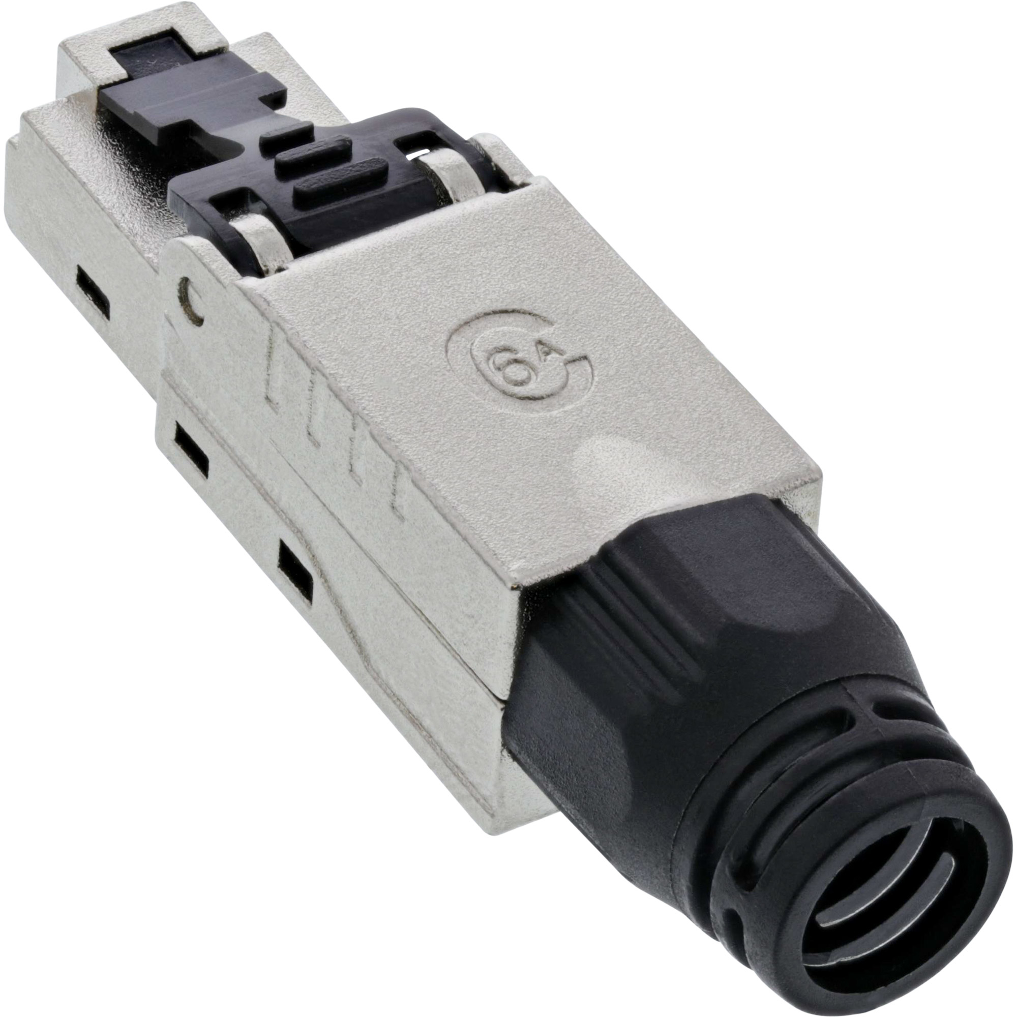 InLine RJ45 plug Cat.6A 500MHz, field-installable, shielded, with screw cap