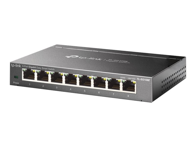TP-Link TL-SG108E switch Gestionado L2 Gigabit Ethernet (10/100/1000) Negro