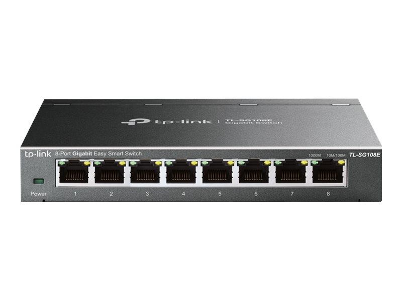 TP-Link TL-SG108E switch Gestionado L2 Gigabit Ethernet (10/100/1000) Negro