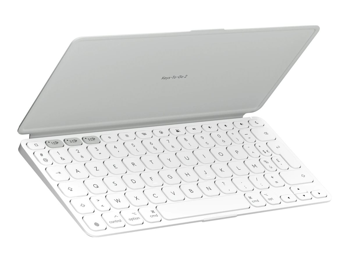 Logitech Keys-To-Go 2 clavier Universel Bluetooth AZERTY Franais Blanc