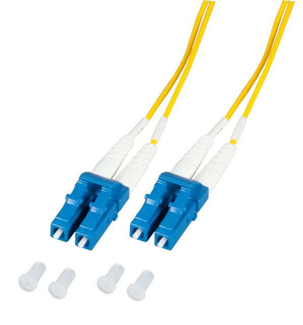 EFB Elektronik O0350.0,5-1.2 c�ble de fibre optique 0,5 m 2x LC OS2 Jaune