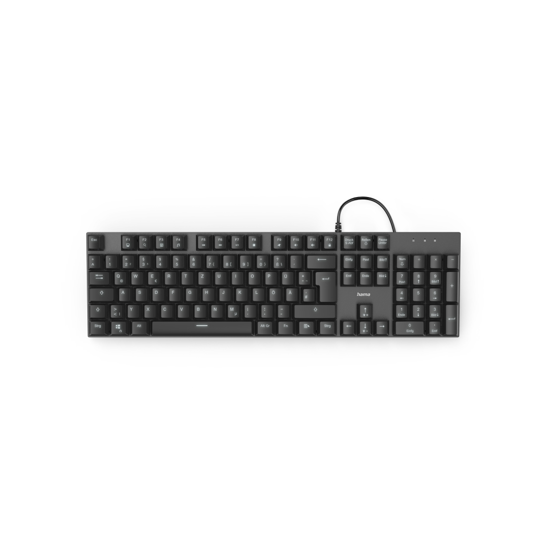 Hama MKC-650 teclado USB QWERTZ Alem�n Antracita, Negro