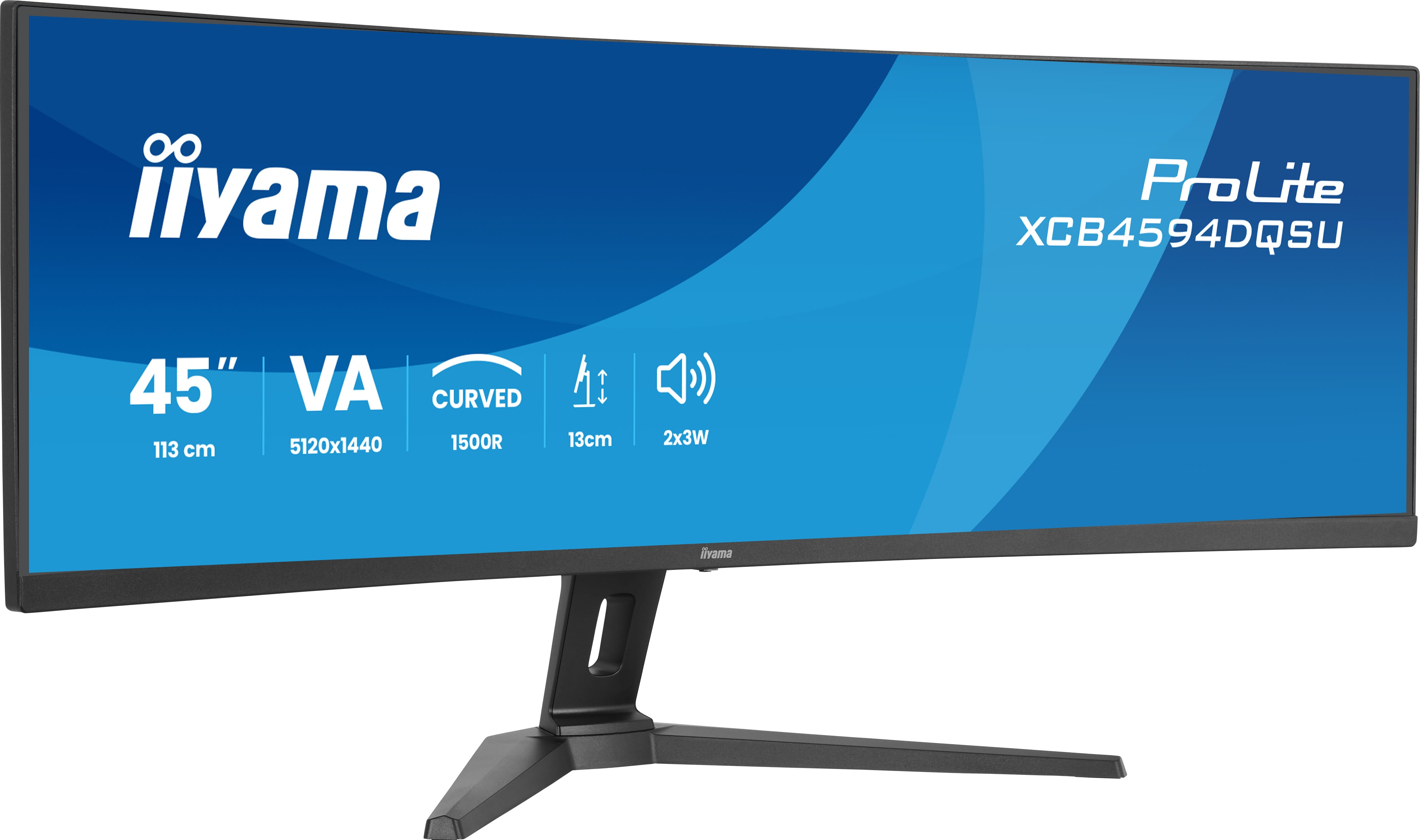 iiyama XCB4594DQSU-B1 Monitor PC 111,8 cm (44) 5120 x 1440 Pixel Dual QHD LED Nero
