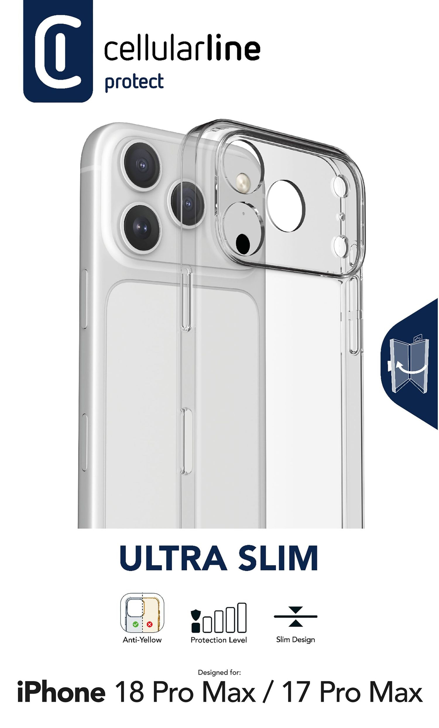 Cellularline ULTRA SLIM - IPHONE 17 PRO MAX / 18 PRO MAX