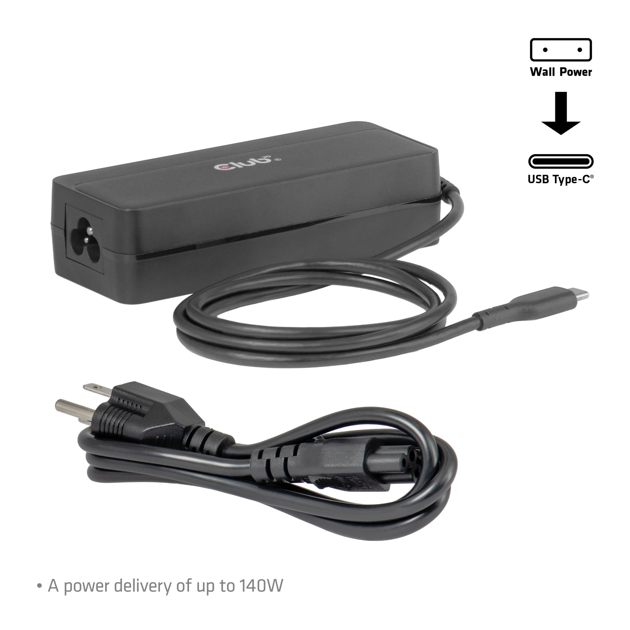 CLUB3D Cargador USB-C� de port�til 140W