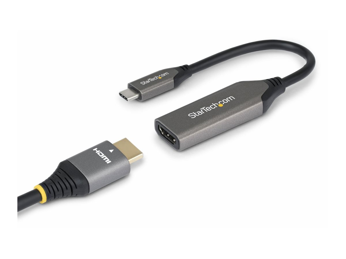 StarTech.com Adaptador USB-C a HDMI - USB Tipo C - 8K60Hz/4K120Hz - Compatible con Thunderbolt/USB4 - Conversor USB C a HDMI 2.1 - HDR10+ - Cable de 20cm