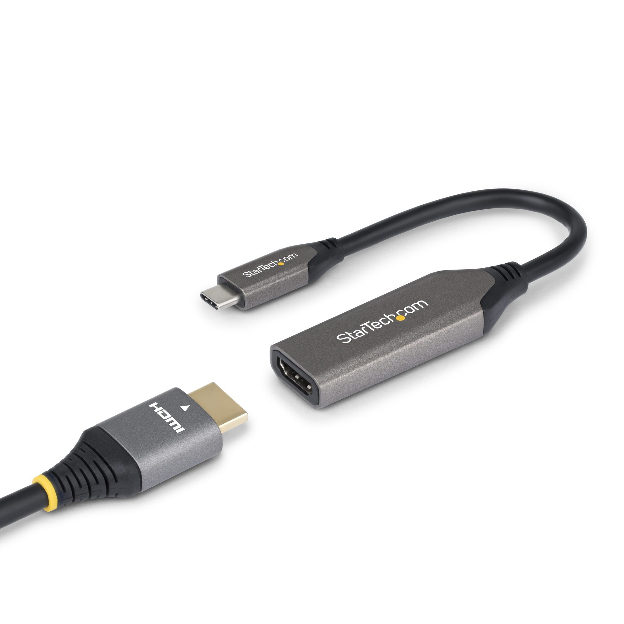 StarTech.com Adaptador USB-C a HDMI - USB Tipo C - 8K60Hz/4K120Hz - Compatible con Thunderbolt/USB4 - Conversor USB C a HDMI 2.1 - HDR10+ - Cable de 20cm