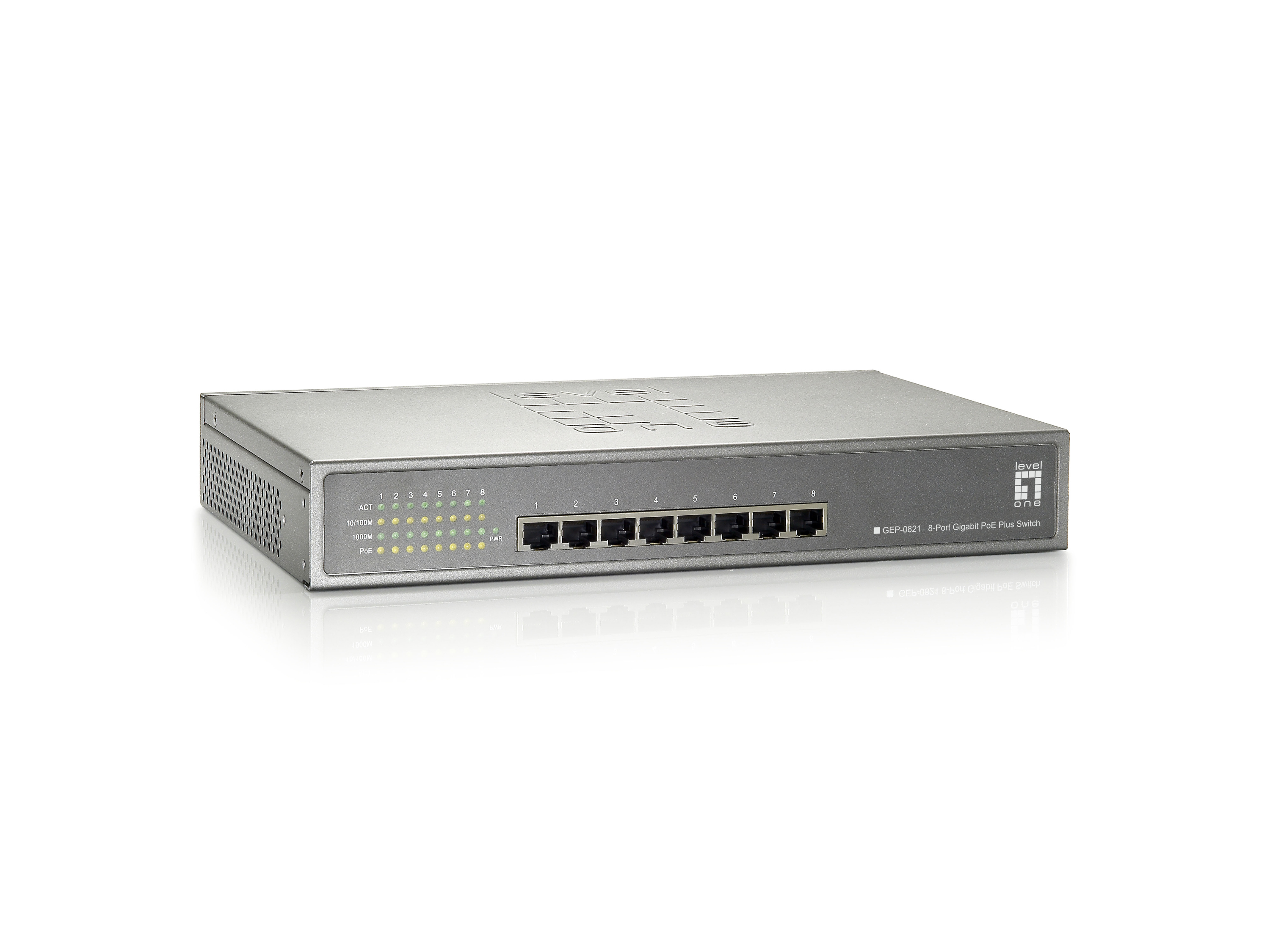 LevelOne GEP-0821 - Switch - 8 x 10/100/1000 (PoE)