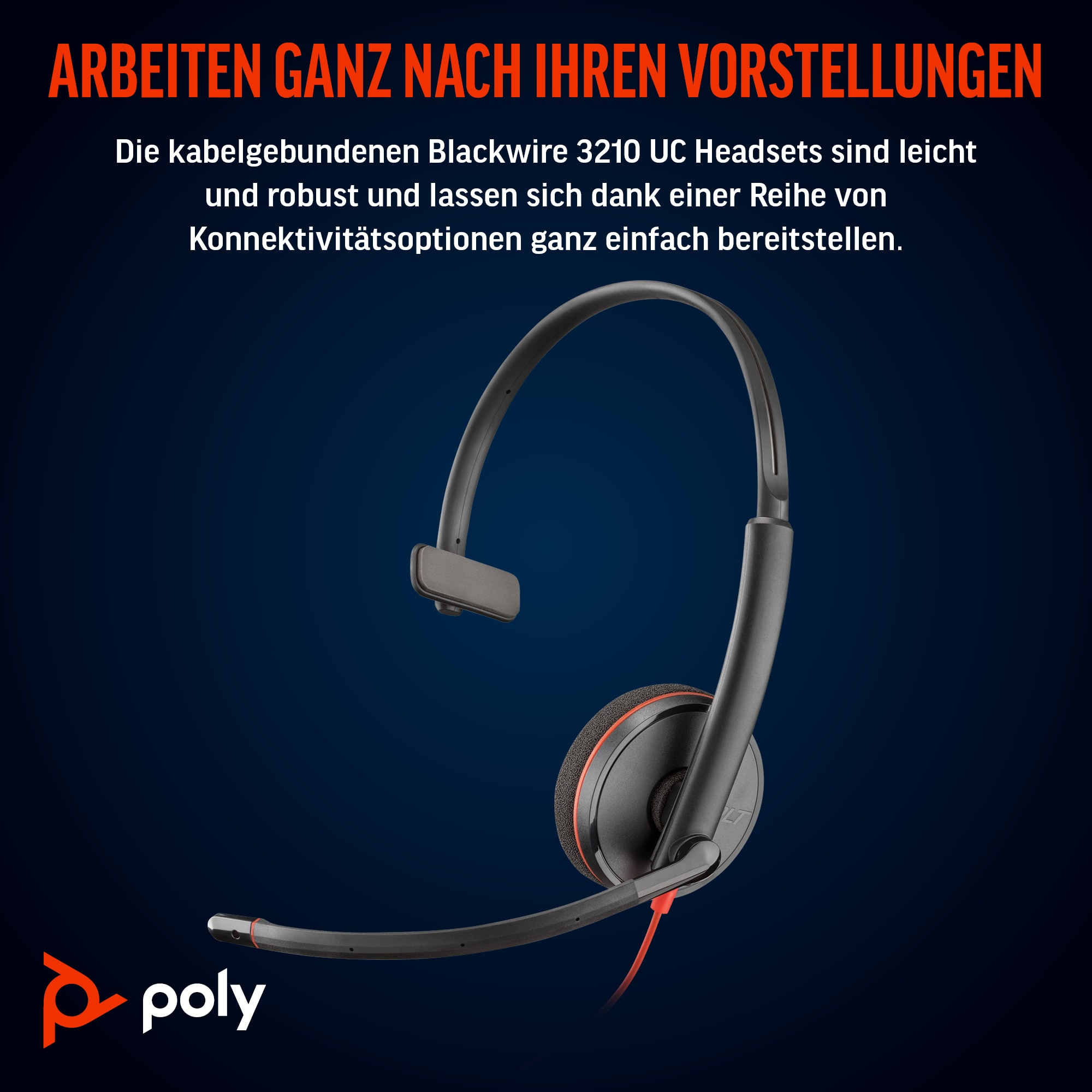 POLY Micro-casque monaural USB-C Blackwire 3210 (lot)