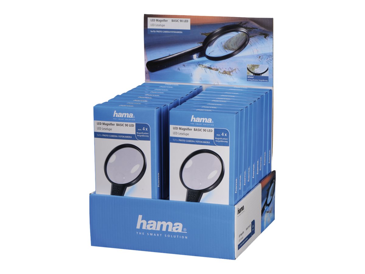 Hama Basic 90 LED lente dingrandimento 4x Nero