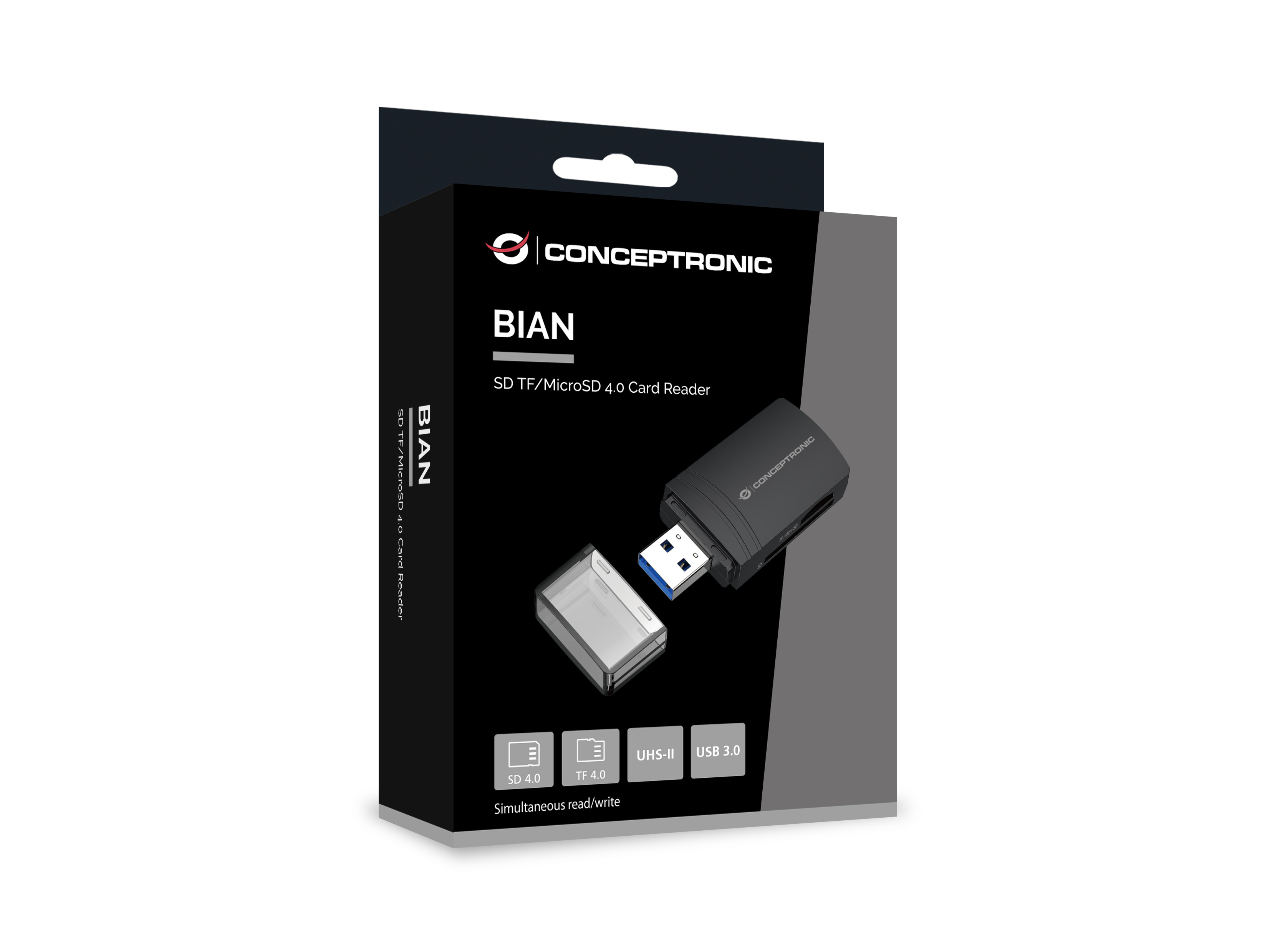 Conceptronic BIAN06B lettore di schede USB 3.2 Gen 1 (3.1 Gen 1) Type-A Nero